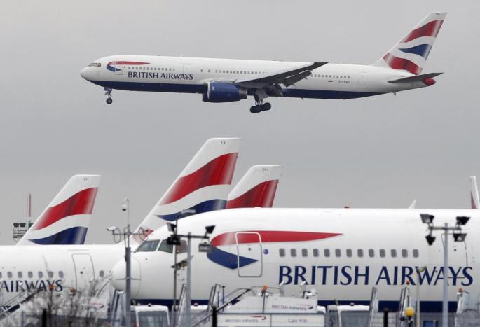Aviones de la compañia aérea British Airways en el aeropuerto de Heathrow.