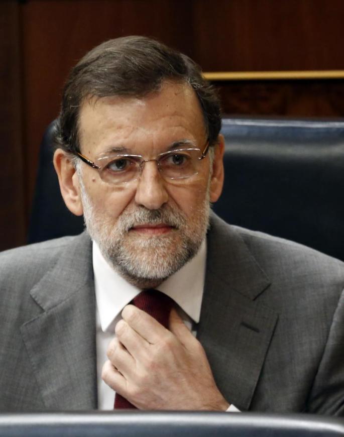 El presidente del Gobierno Mariano Rajoy en una sesión de control en el Congreso de los Diputados