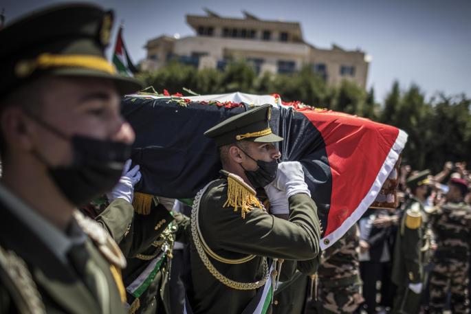 Imagen del funeral de estado a la periodista asesinada Shireen Abu Akleh.