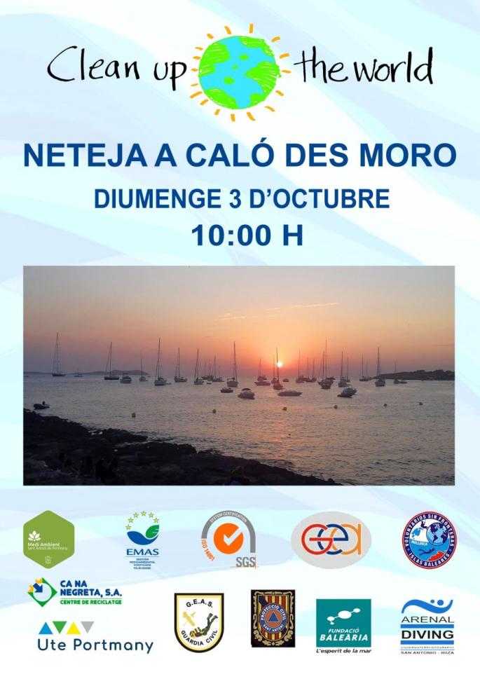 Sant Antoni organiza una limpieza del fondo marino en Caló des Moro