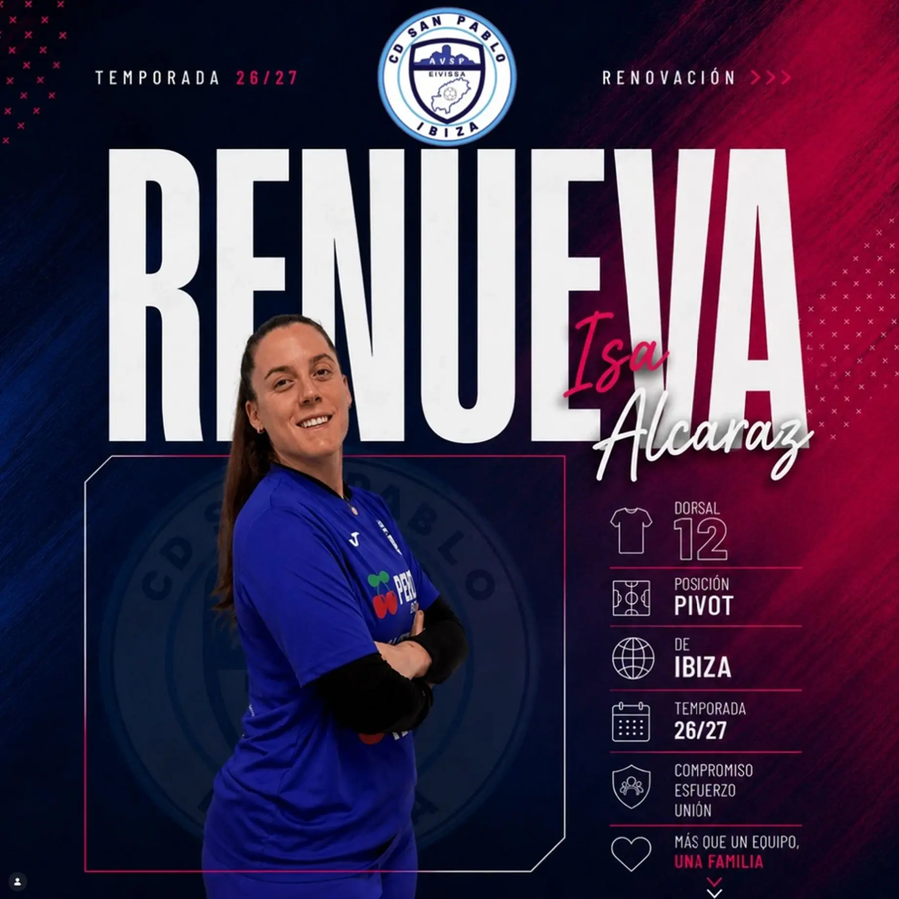 Isa Alcaraz renueva su compromiso con el San Pablo