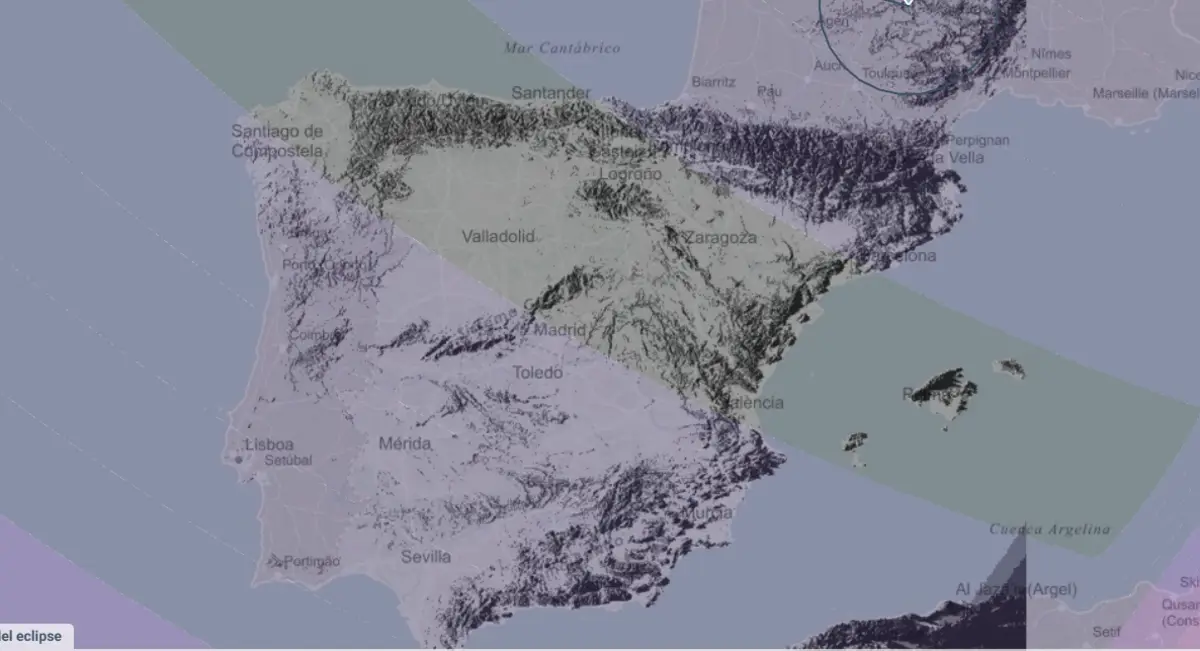 Eclipse solar de 2026: consulta en este mapa dónde se verá mejor el fenómeno desde tu municipio en Ibiza