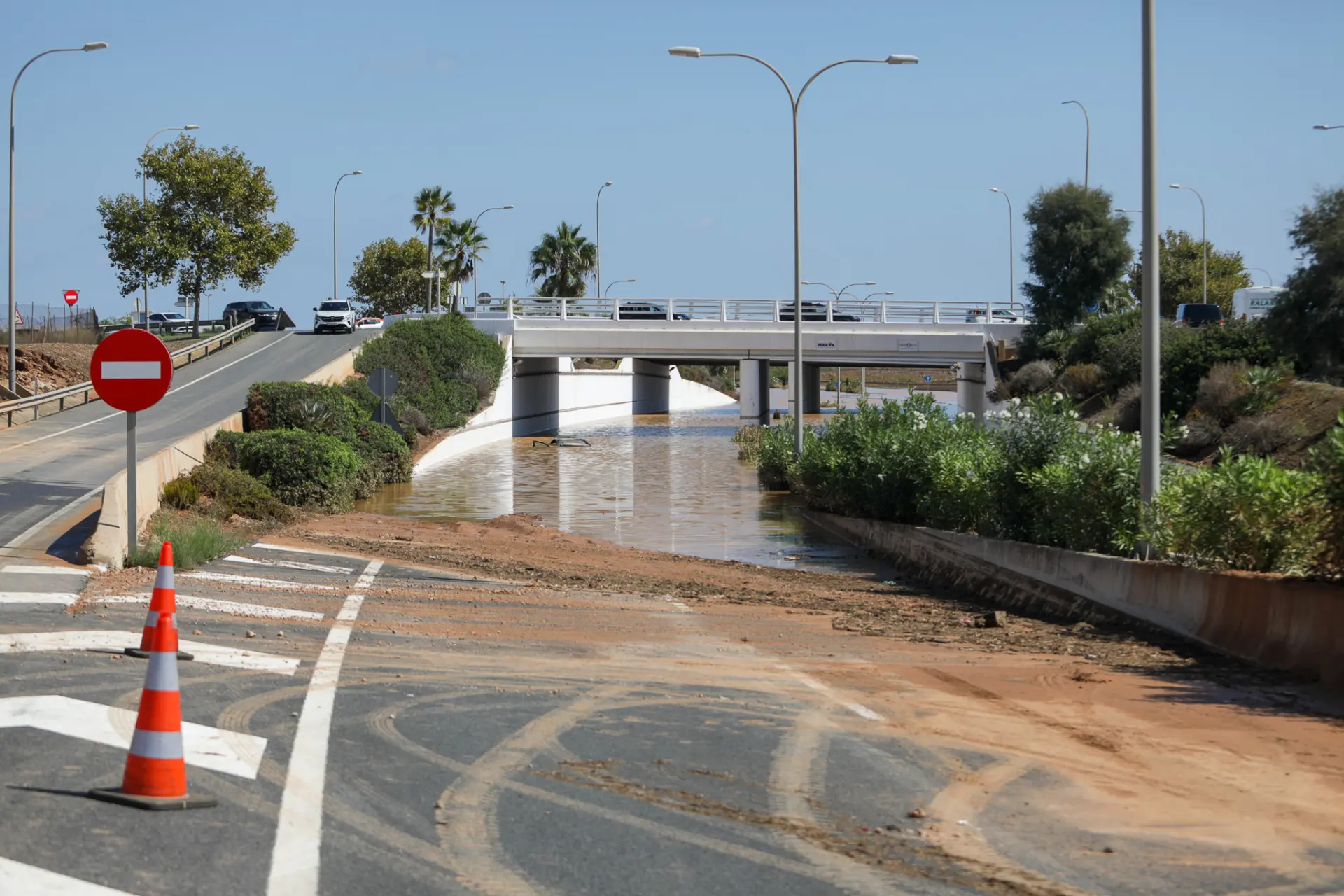 Los trabajos para evitar nuevas inundaciones en la carretera del aeropuerto de Ibiza comenzarán en septiembre