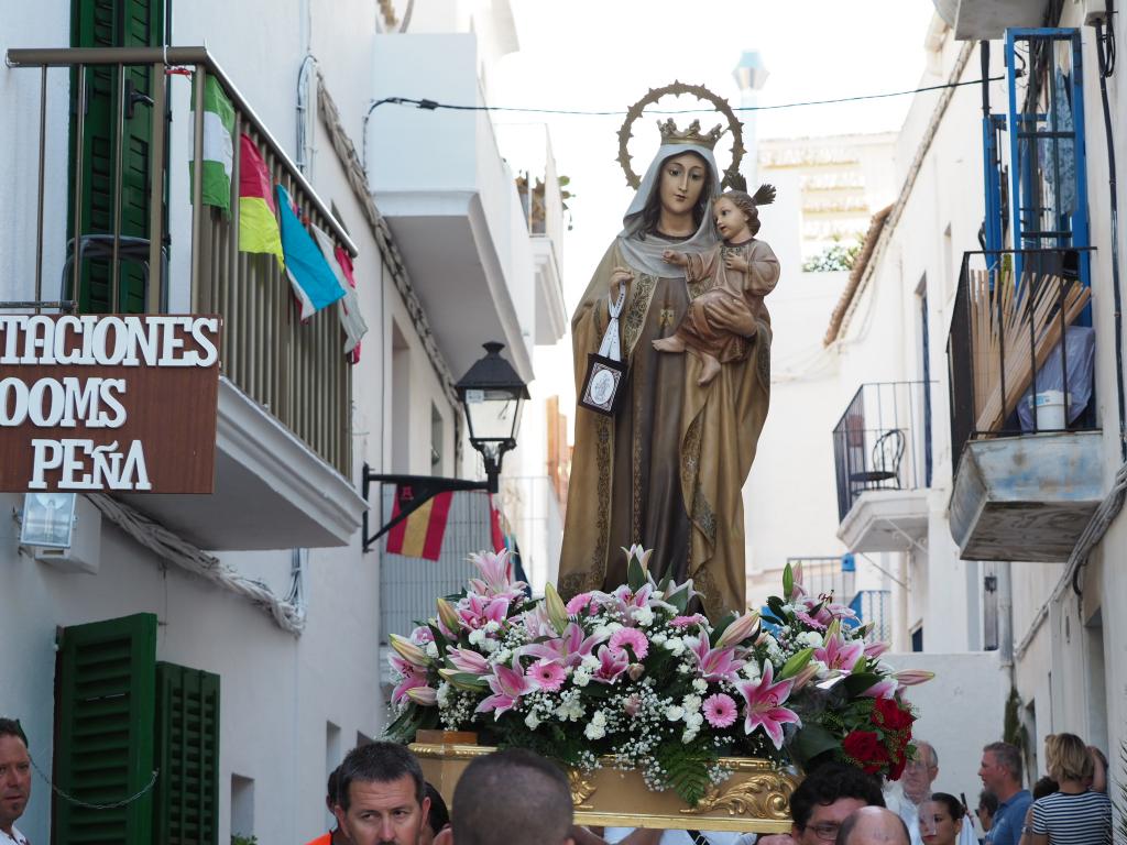 Festividad de la Virgen del Carmen en Ibiza.