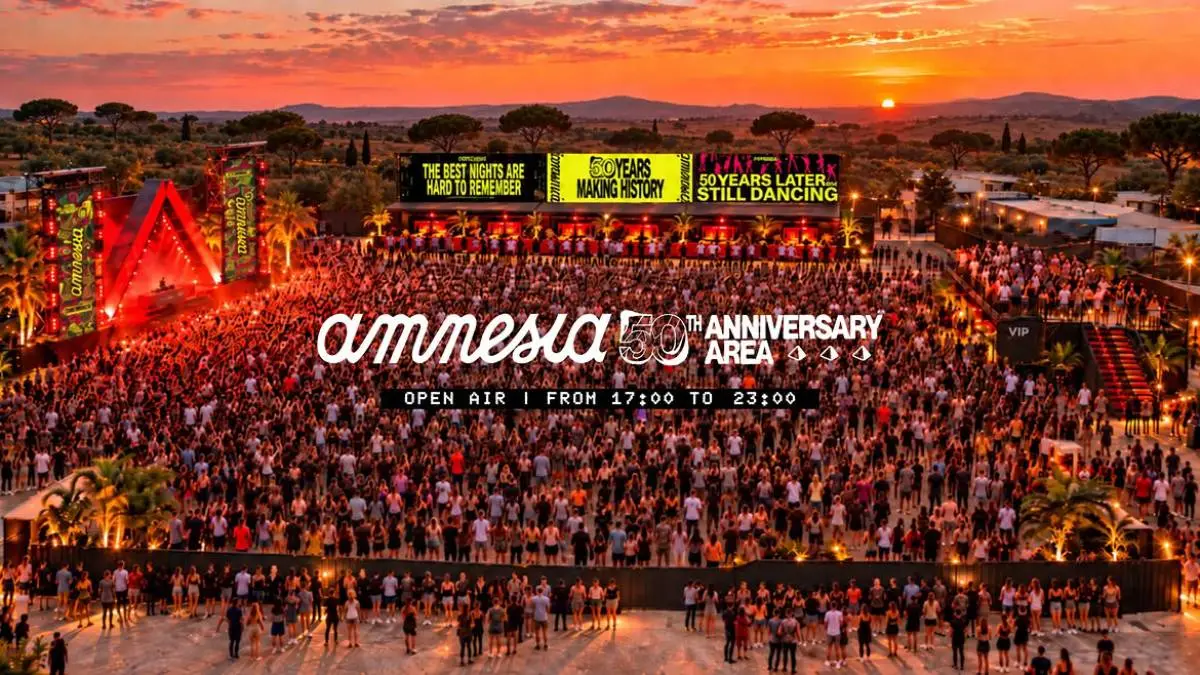 'Closing' al aire libre por la tarde de Amnesia Ibiza: «Un homenaje a la tradición de bailar al aire libre mientras celebramos los 50 años de Amnesia»