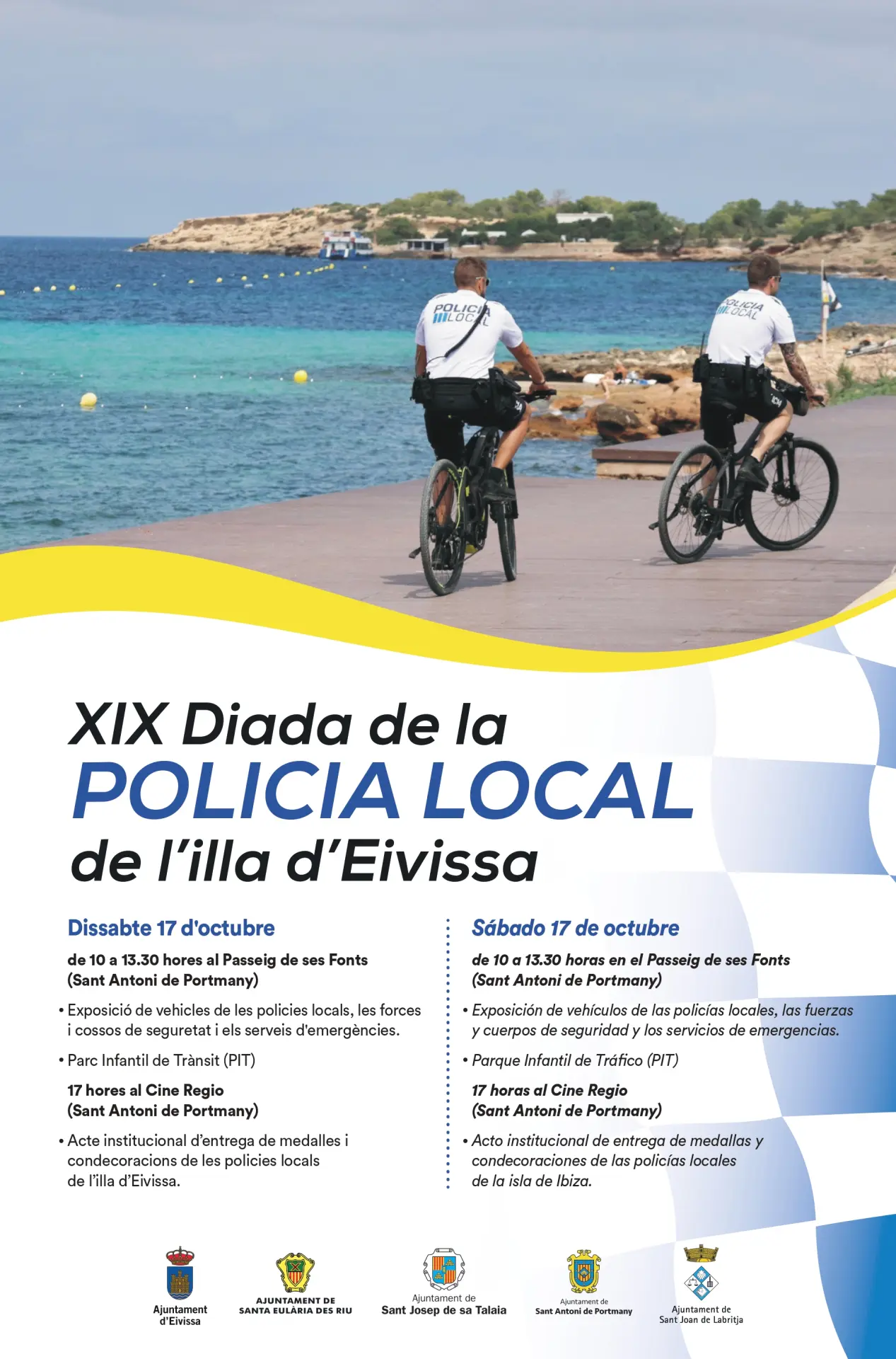 Sant Antoni de Portmany acogerá el 17 de octubre la XIX Diada de la Policía Local de la isla de Ibiza