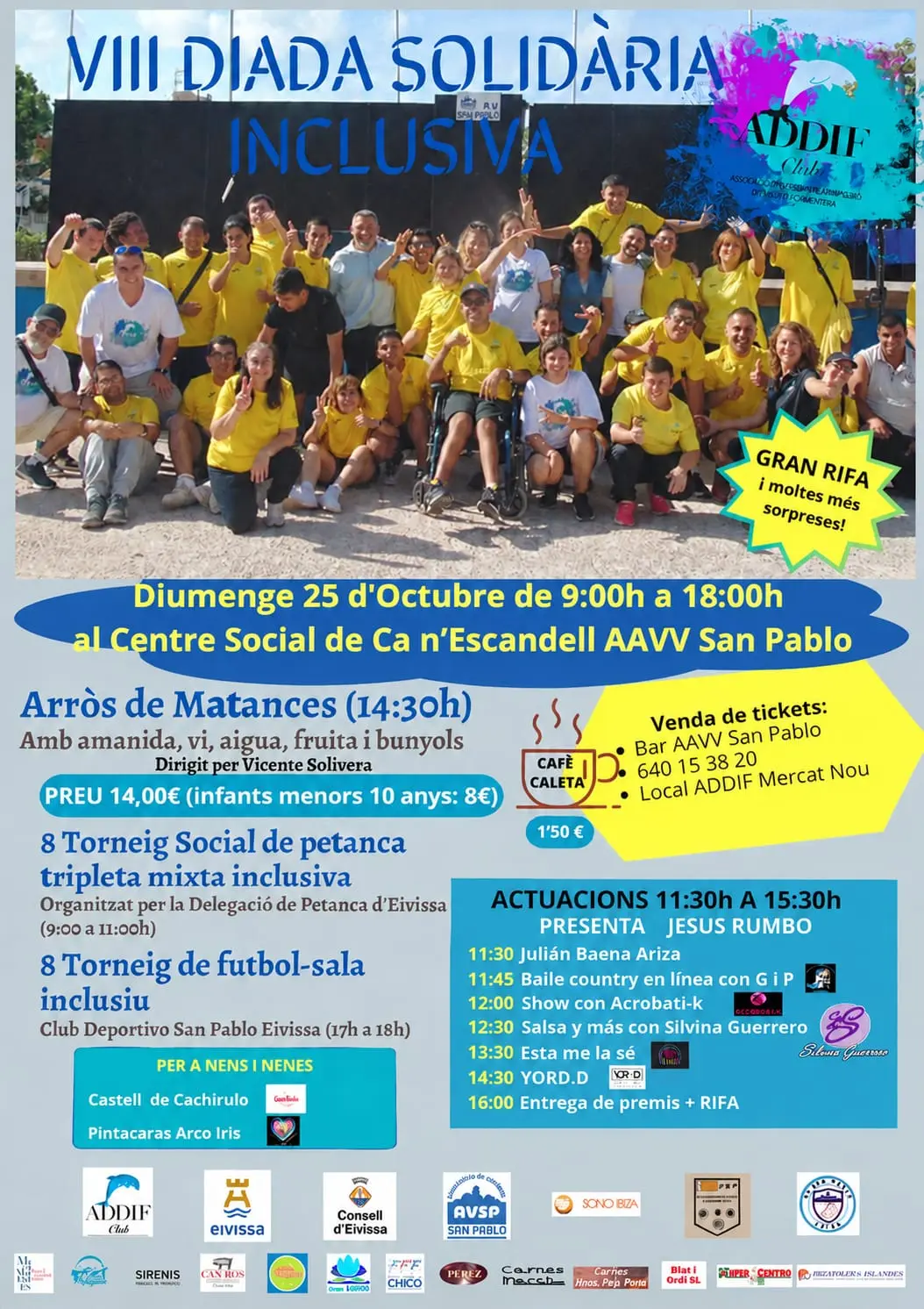 ADDIF celebra este domingo su VIII Diada Inclusiva Solidaria