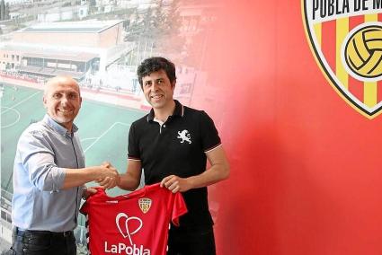 Alberto Gallego, durante su presentación como entrenador de La Pobla de Mafumet hace dos años.