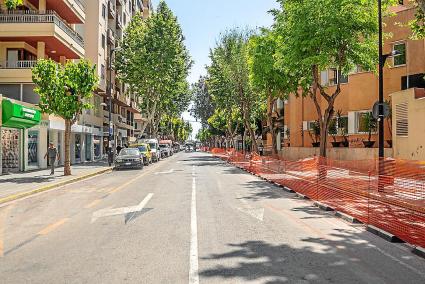 La avenida de Bartomeu de Rosselló, ‘la milla de oro’ eclipsada por las obras