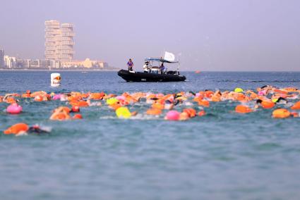 Una imagen de una prueba de la Oceanman Race.