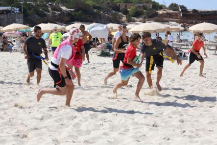 Una imagen del torneo de tag rugby en Formentera.