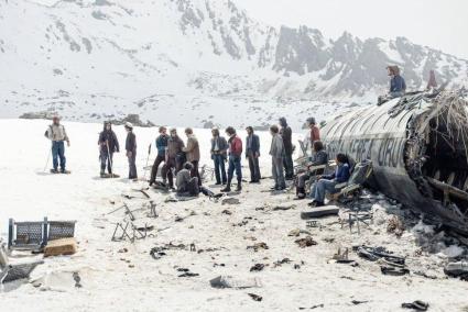 Una escena de la película 'La sociedad de la nieve'.