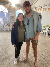 El actor José Lamuño, en las fallas de Sant Antoni