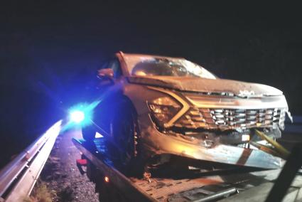 Muere un motorista en un accidente de tráfico en la carretera de Santa Eulària a Sant Carles