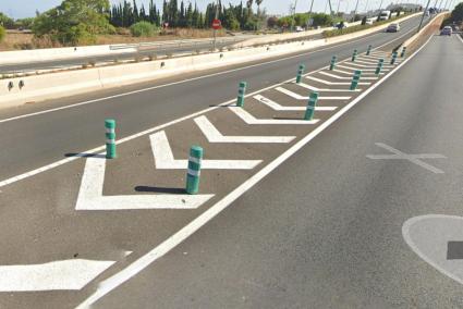 Cerrado al tráfico este domingo el paso elevado de la rotonda de la carretera de Santa Eulària en sentido aeropuerto