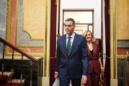 El presidente del Gobierno, Pedro Sánchez, en el Congreso de los Diputados.