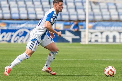 David del Pozo, durante un partido del Recreativo de Huelva.