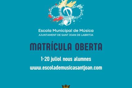 Último día para renovar matrícula en la Escuela Municipal de Música de Sant Joan