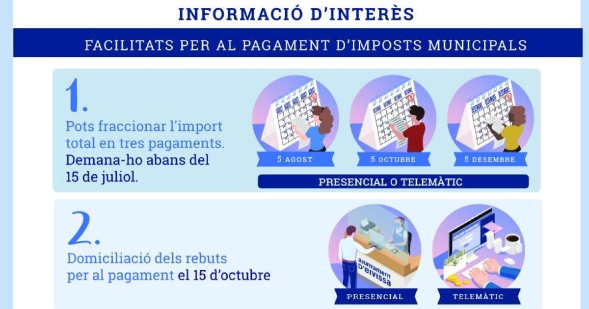 El Ayuntamiento de Ibiza ofrece facilidades para el pago de los ...