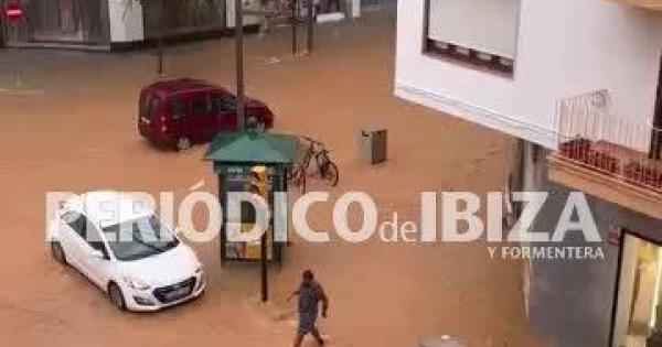 La ciudad de Ibiza, completamente colapsada por las inundaciones