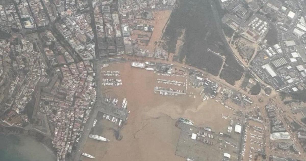 La impresionante imagen de la ciudad de Ibiza desde el aire tras el diluvio