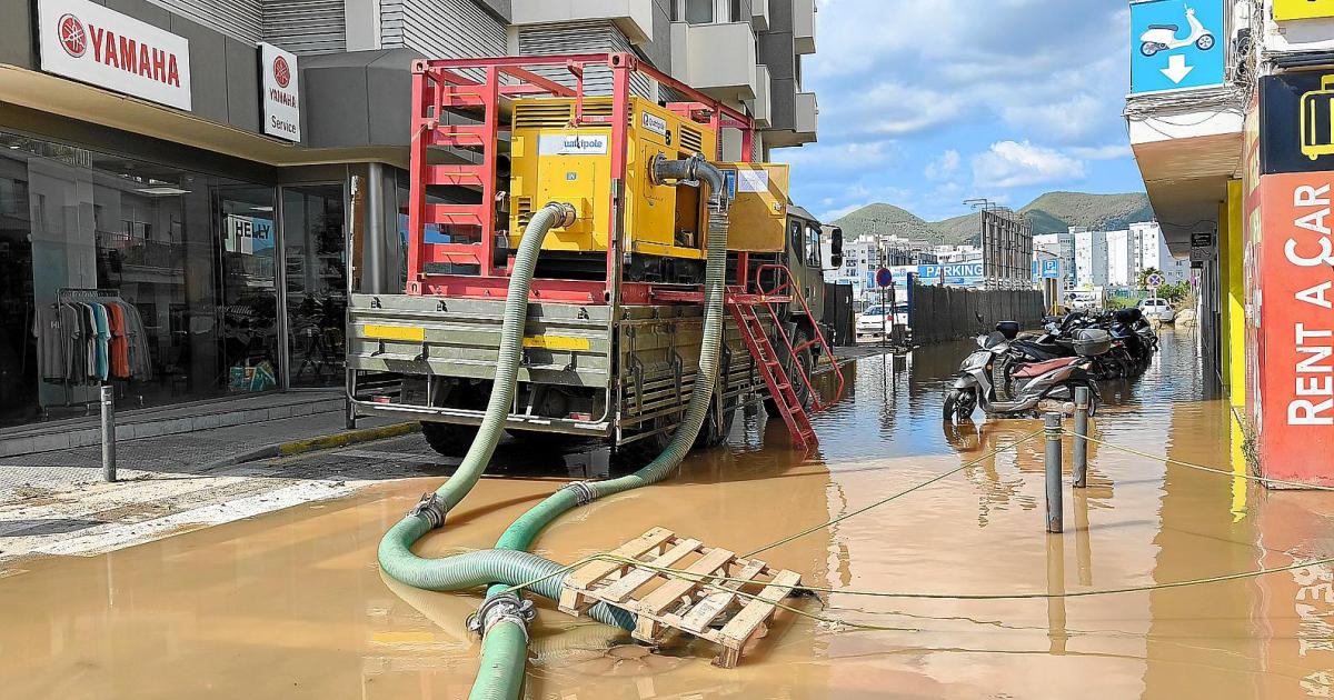 Comercios inundados y miles de euros perdidos en es Pratet por las inundaciones