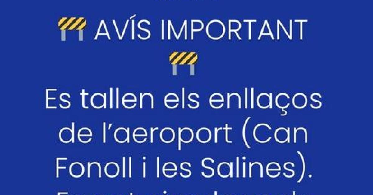 Cerrada al tráfico la carretera del aeropuerto