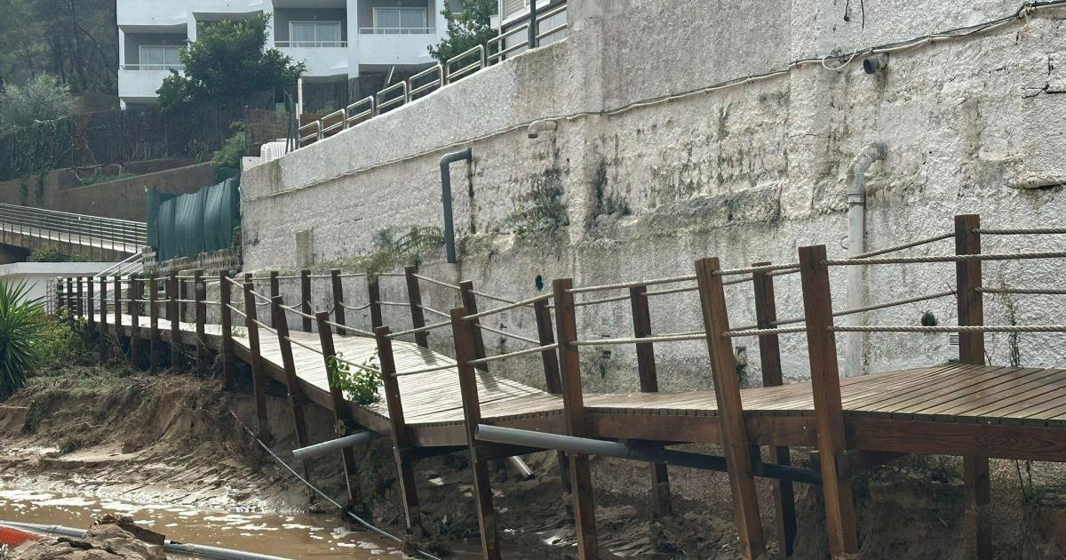‘Alice’ deja 70 litros en Sant Joan y se ceba con los arenales de Portinatx